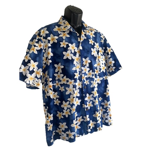 Royal Creations Floral Vacation Men’s Hawaiian Shirt Blue Sz XL Made in Hawaii - Picture 2 of 10